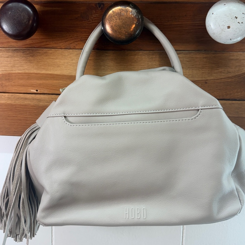HOBO International Darling Leather mini slouch handbag with fringe tassel - Picture 2 of 16